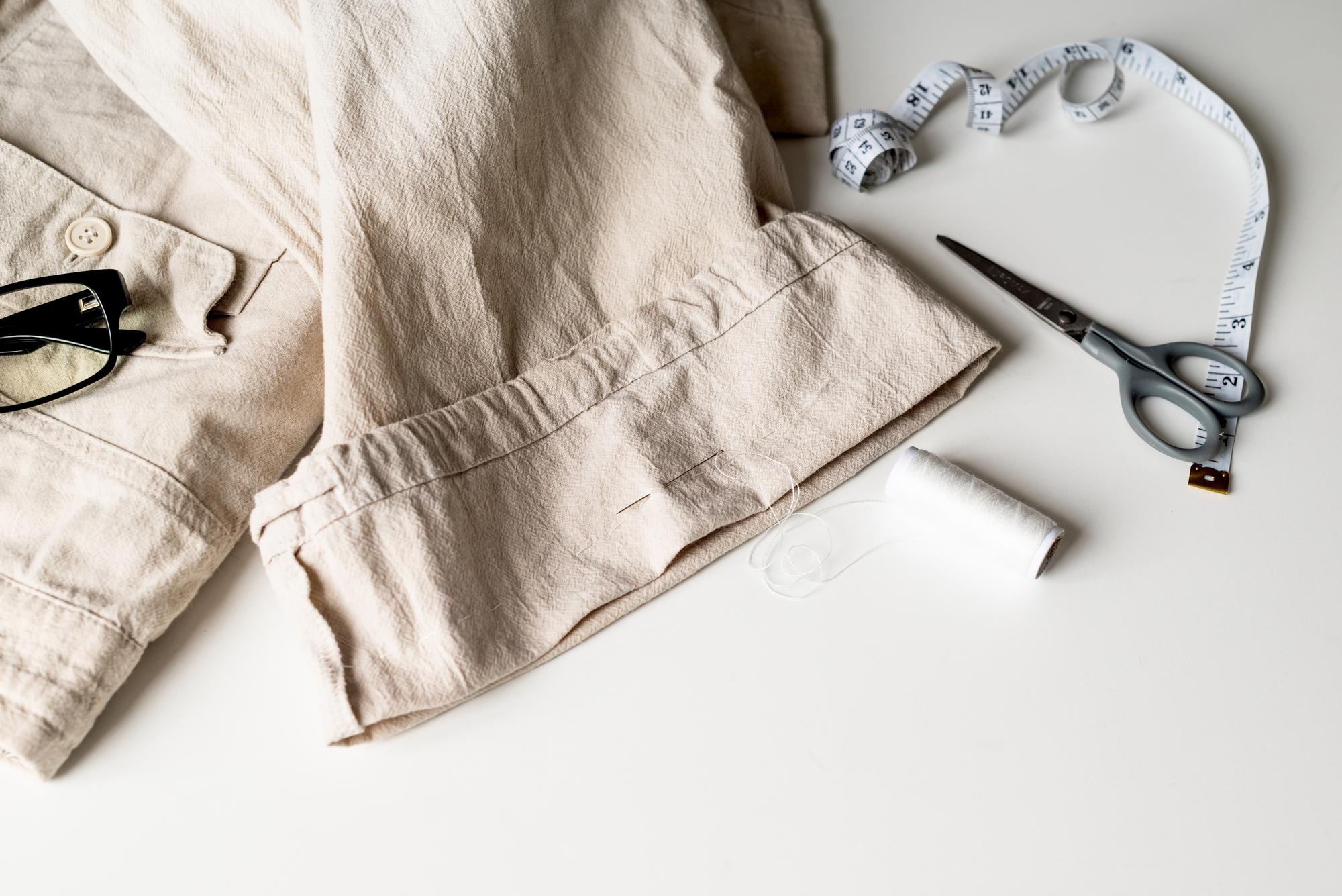 plain linen jacket before embroidery